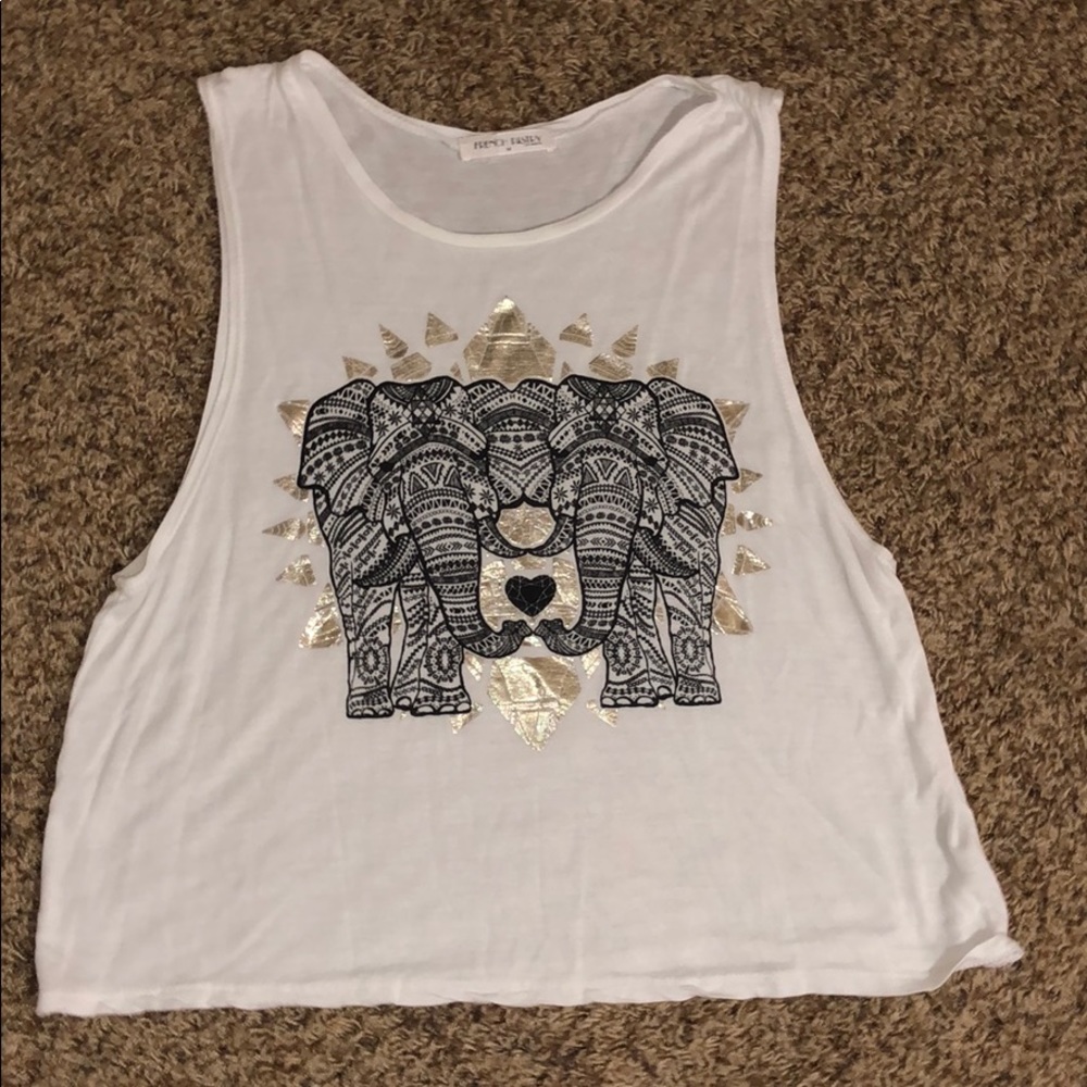Elephant print tank